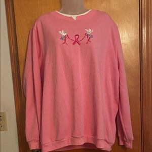 BonWorth Pink Sweatshirt with Embroidered Ribboning